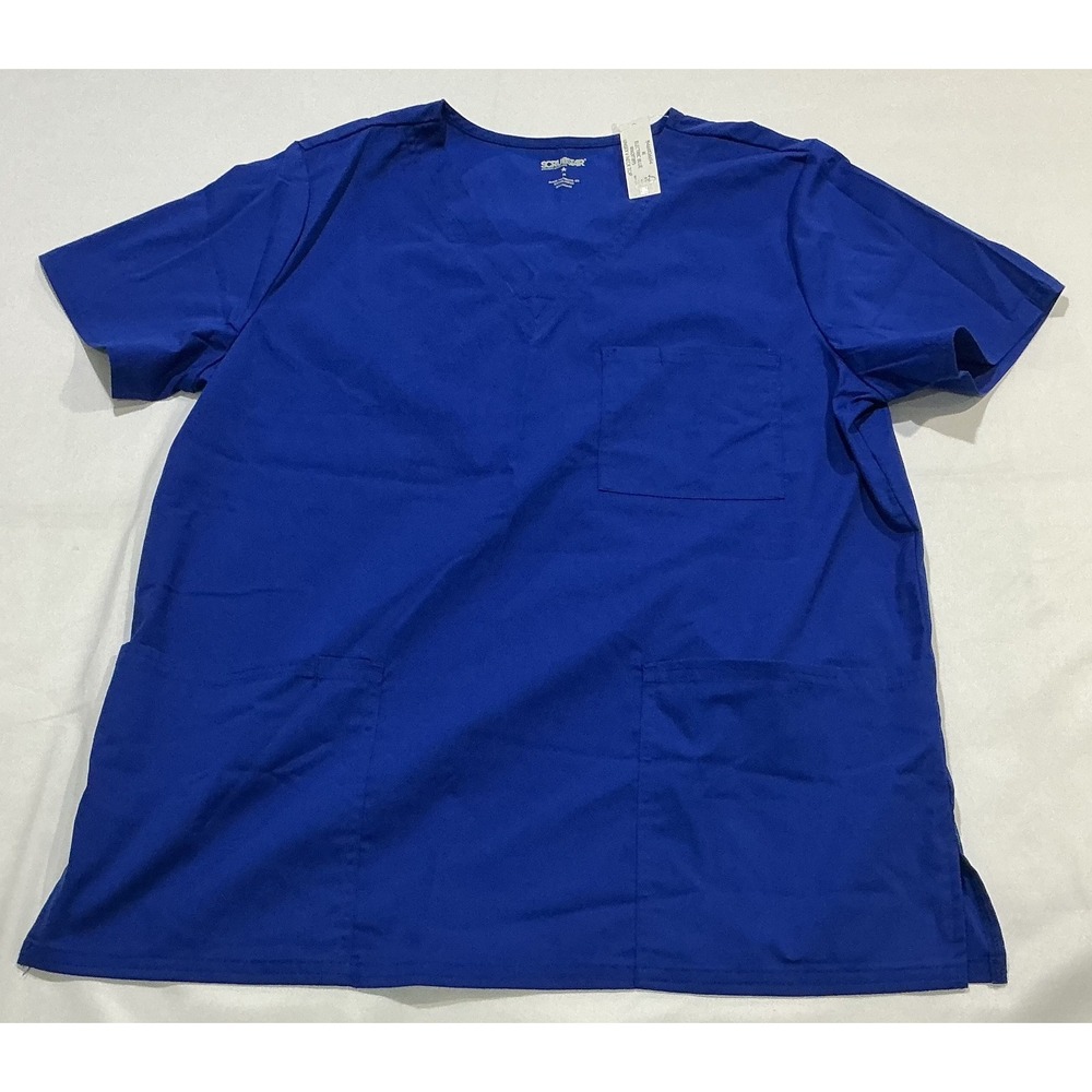 Scrubstar Scrub Top Unisex Medium Blue NWT Nursing EMS
